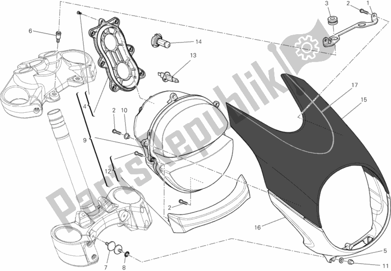 Tutte le parti per il Faro del Ducati Diavel Cromo Brasil 1200 2013